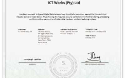 ICT-Works achieves certified PCI-DSS v 3.2 Compliance!